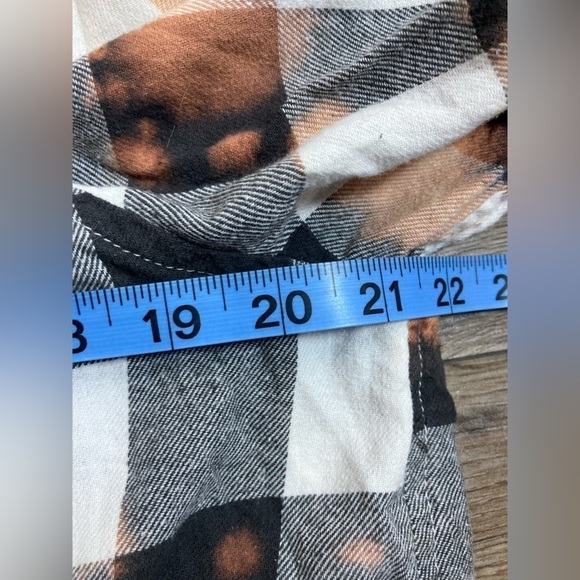 Peanuts Medium Bleach Splatter Button Up Long Sleeve Shirt 90’s Grunge Style - Picture 8 of 8